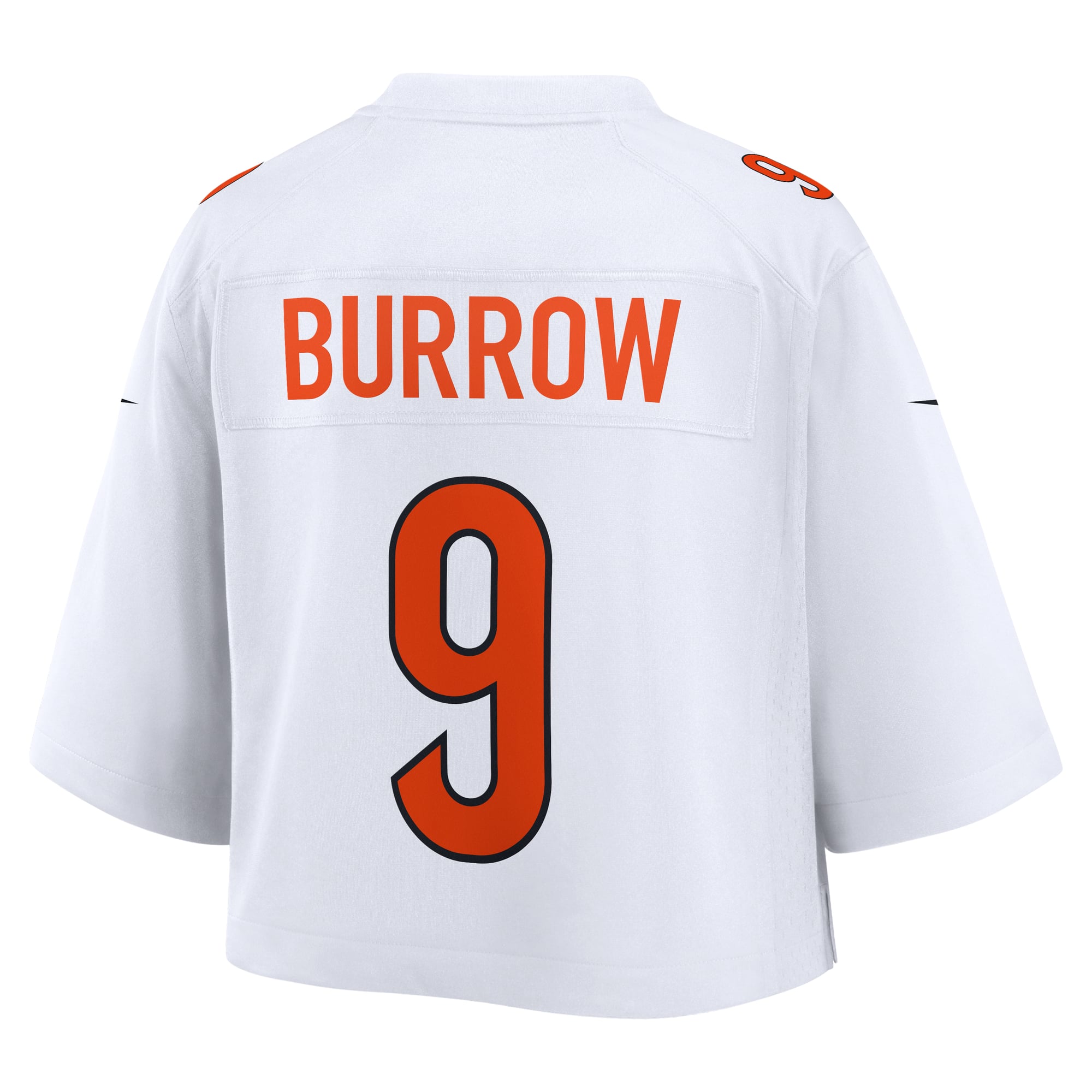Maillot de match court Nike Joe Burrow blanc des Bengals Cincinnati pour femmes