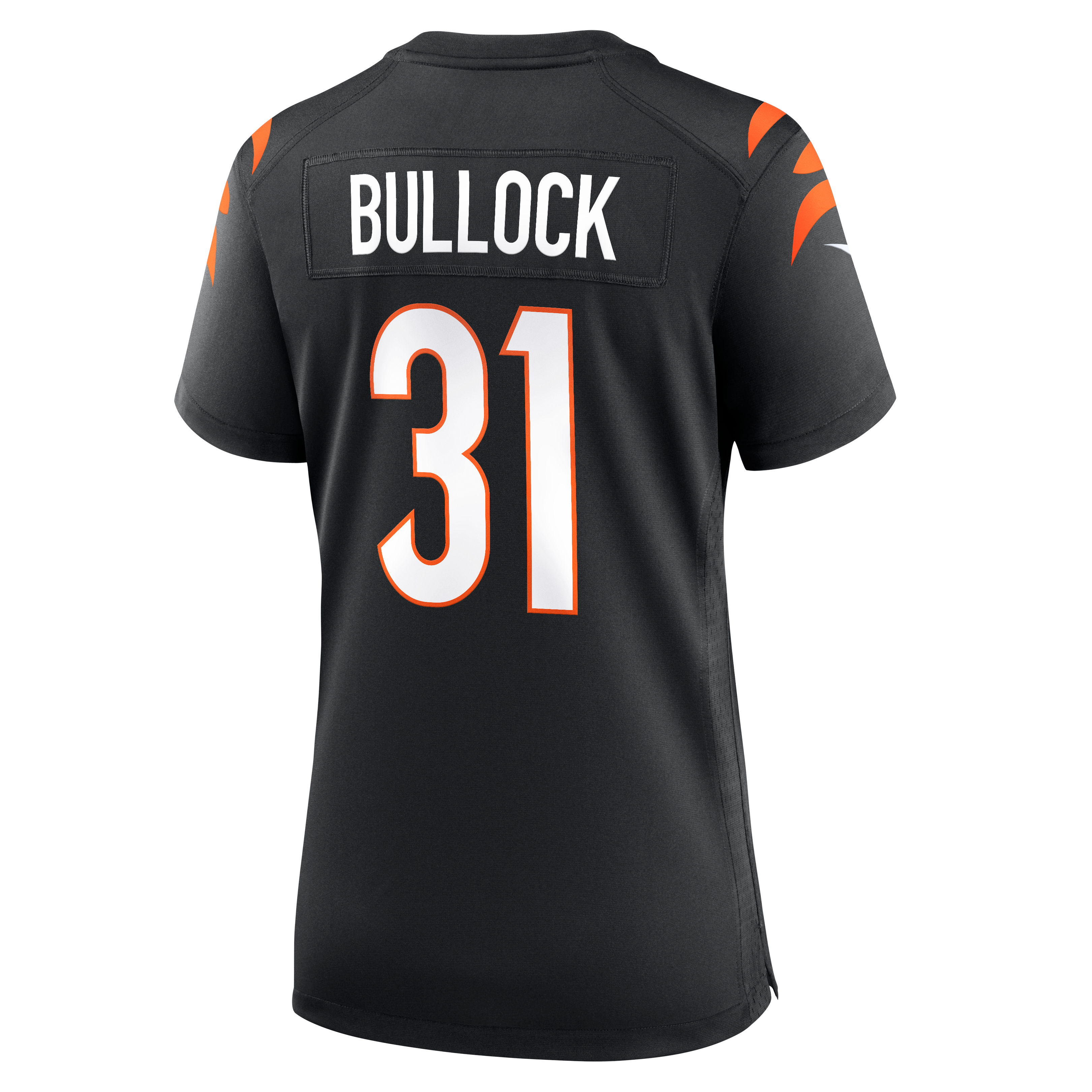 Maillot de match Nike Kentrel Bullock noir pour femme, équipe des Bengals Cincinnati
