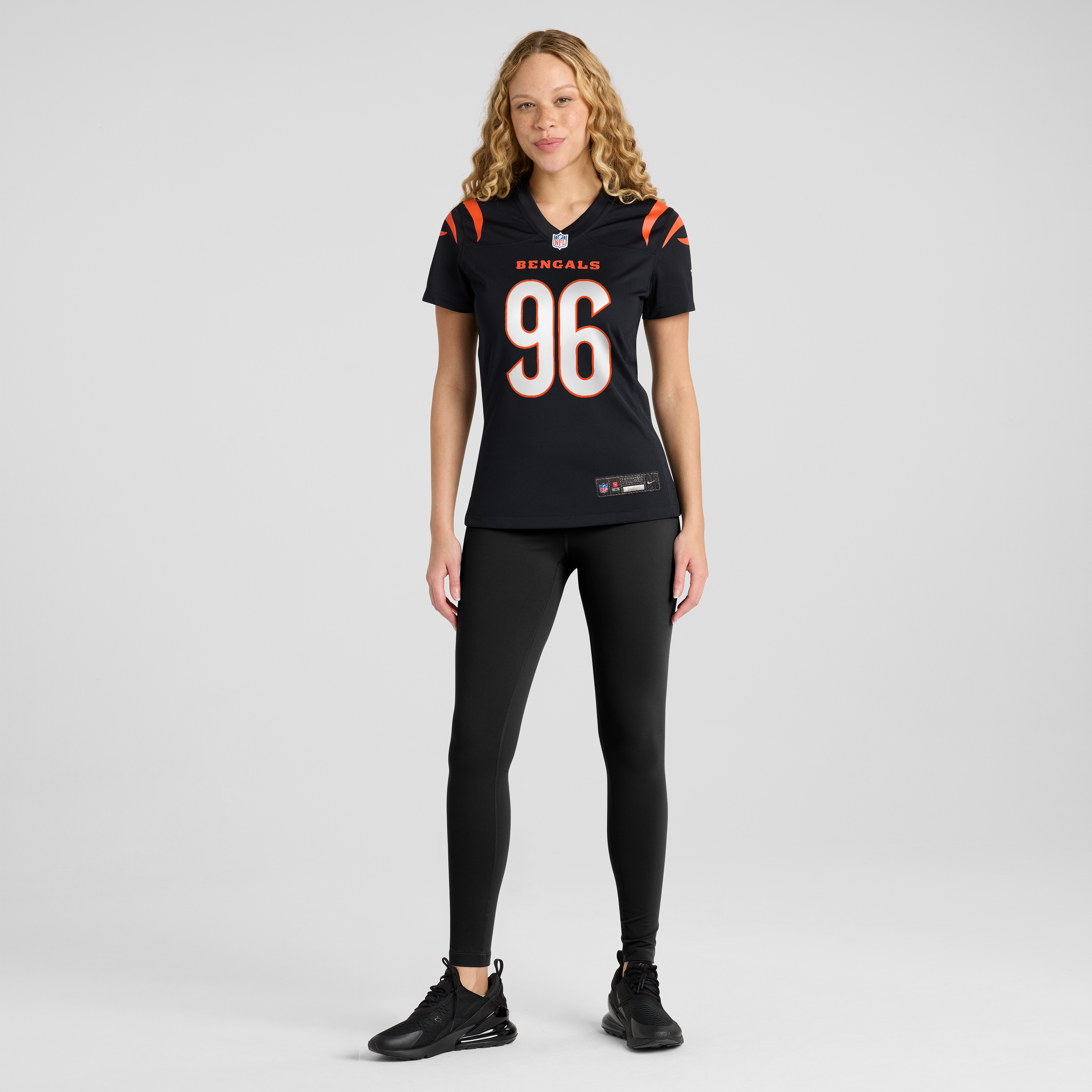Maillot de match Nike Landon Robinson noir pour femme, équipe des Bengals Cincinnati
