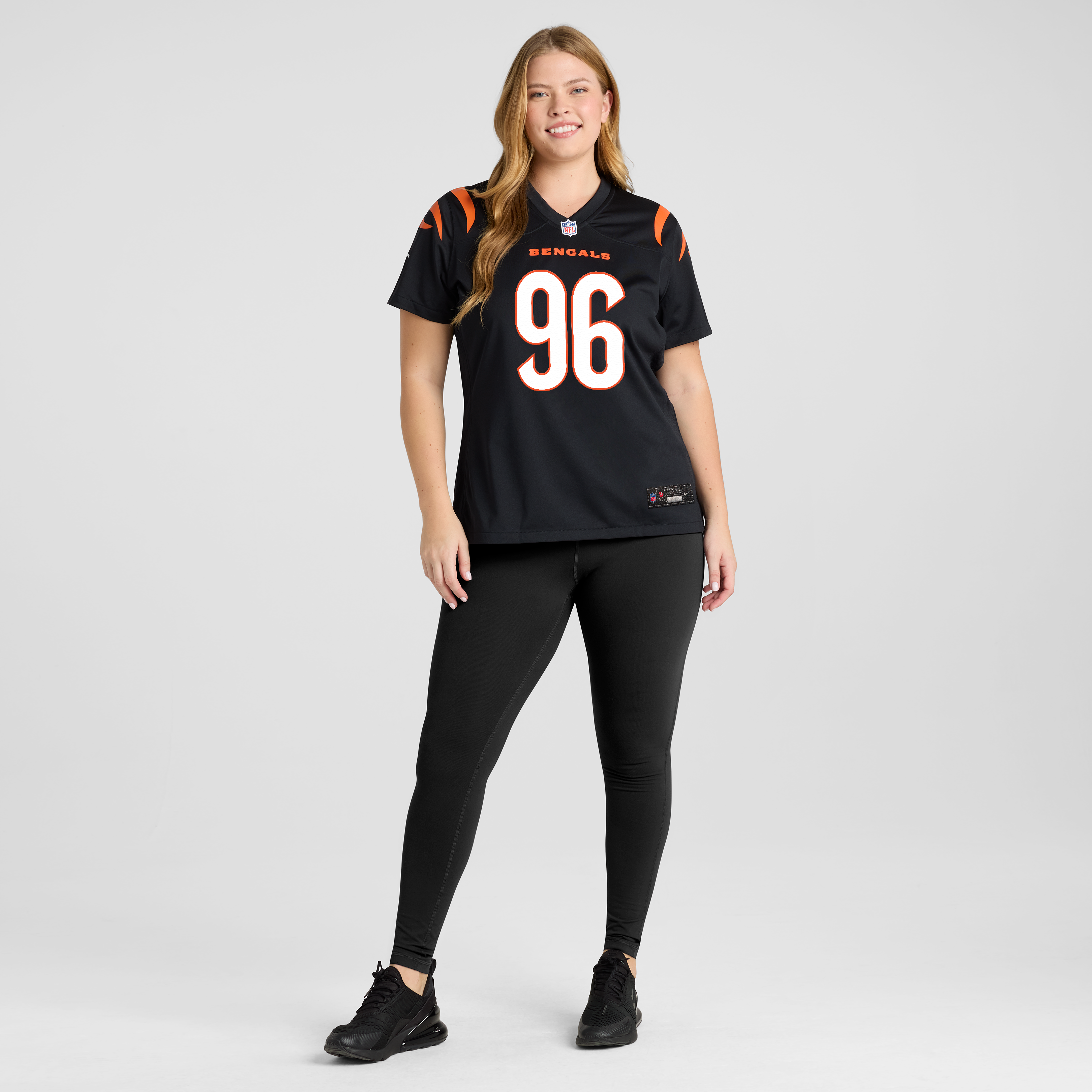 Maillot de match Nike Landon Robinson noir pour femme, équipe des Bengals Cincinnati