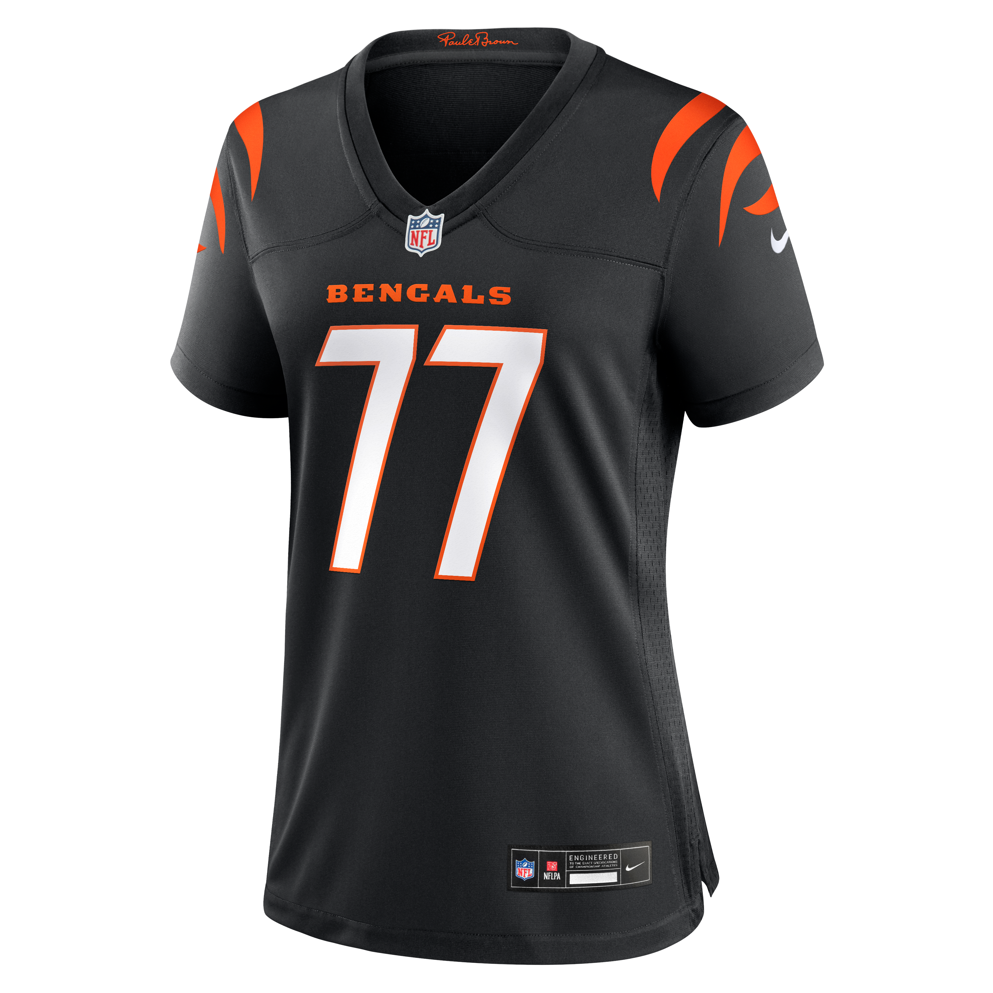 Maillot de match Nike Myles Hinton noir pour femme, équipe des Bengals Cincinnati