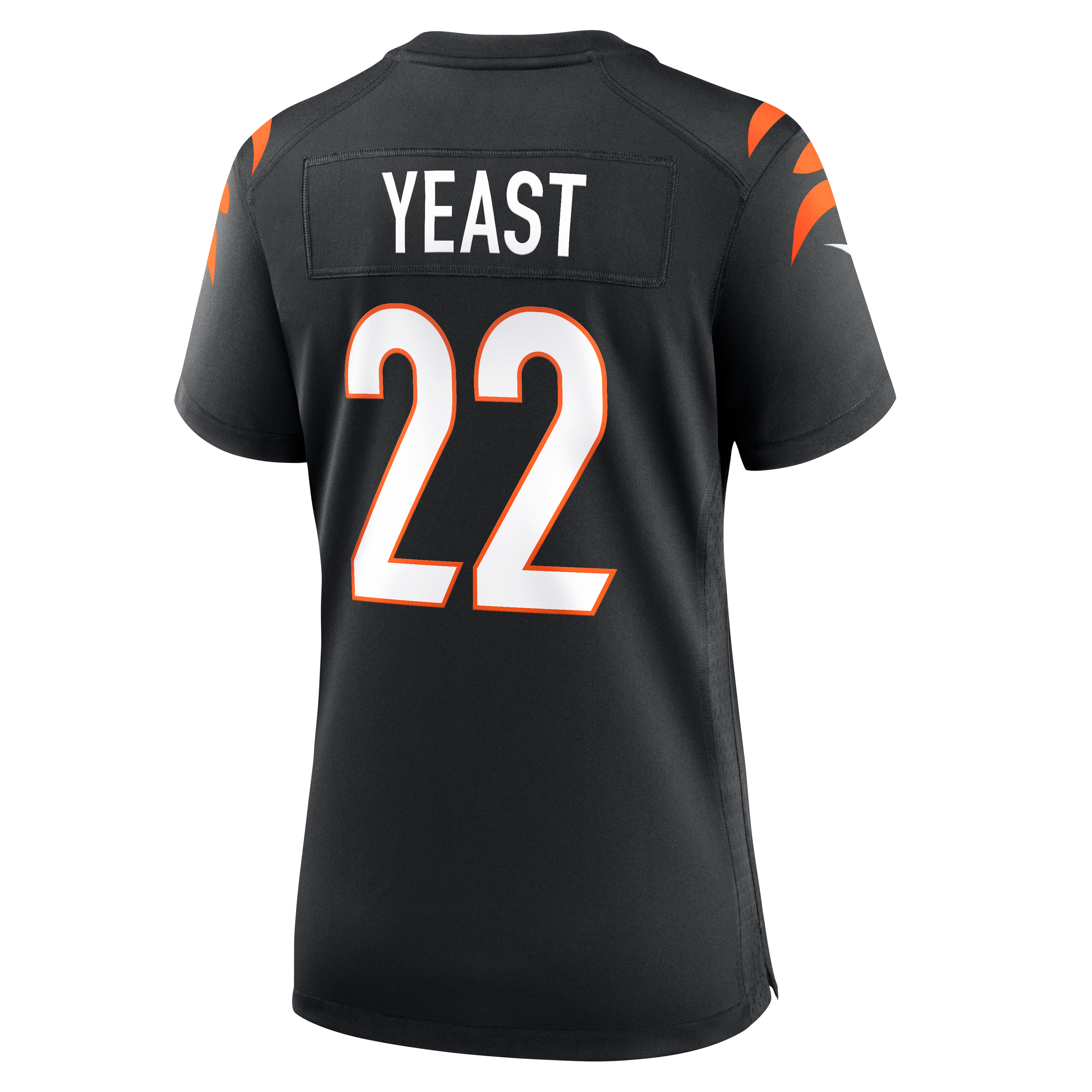 Maillot de match Nike Russ Yeast noir pour femme, équipe des Bengals Cincinnati