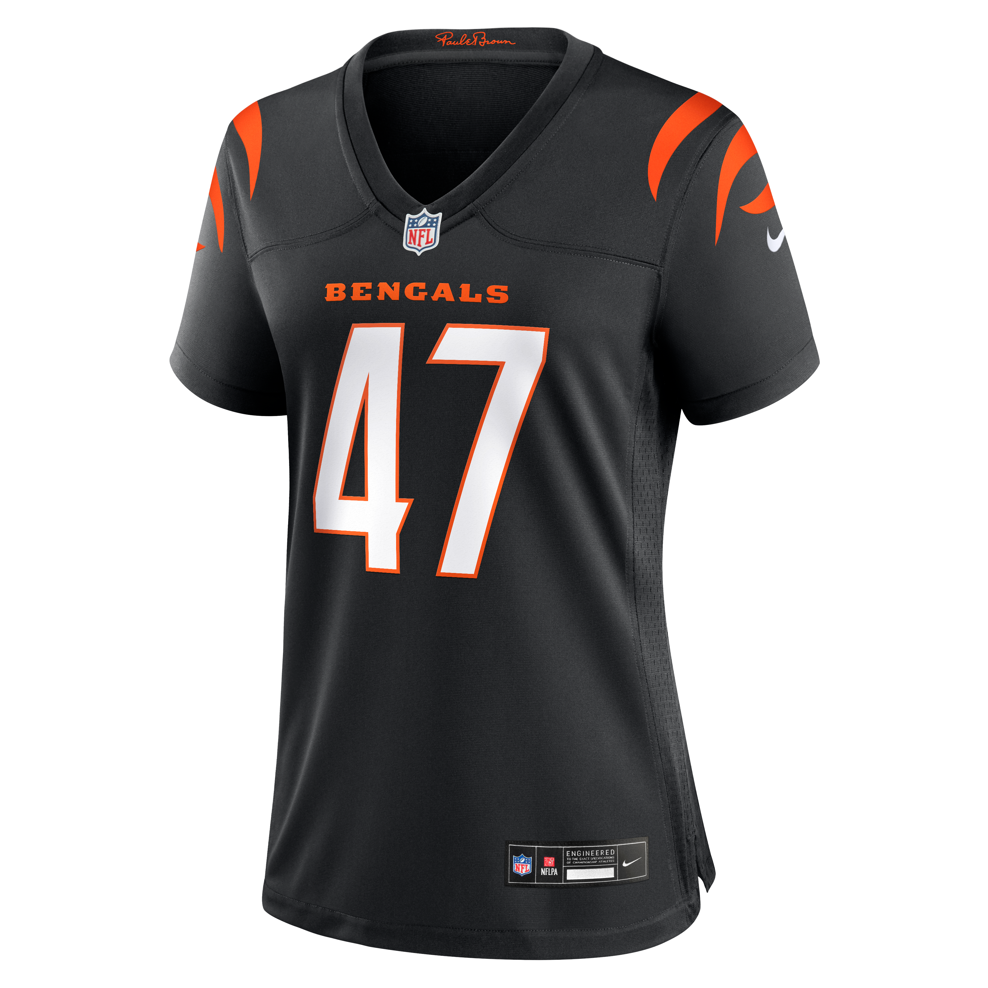 Maillot de match Nike Swayze Bozeman noir pour femme, équipe des Bengals Cincinnati