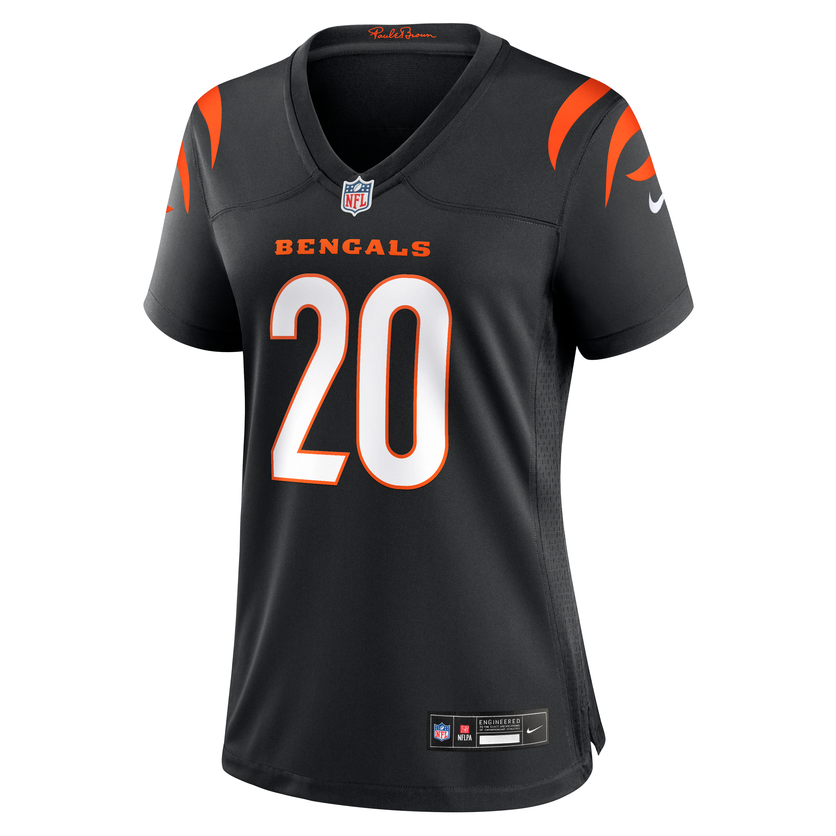 Maillot de match Nike Tacario Davis noir pour femme, équipe des Bengals Cincinnati