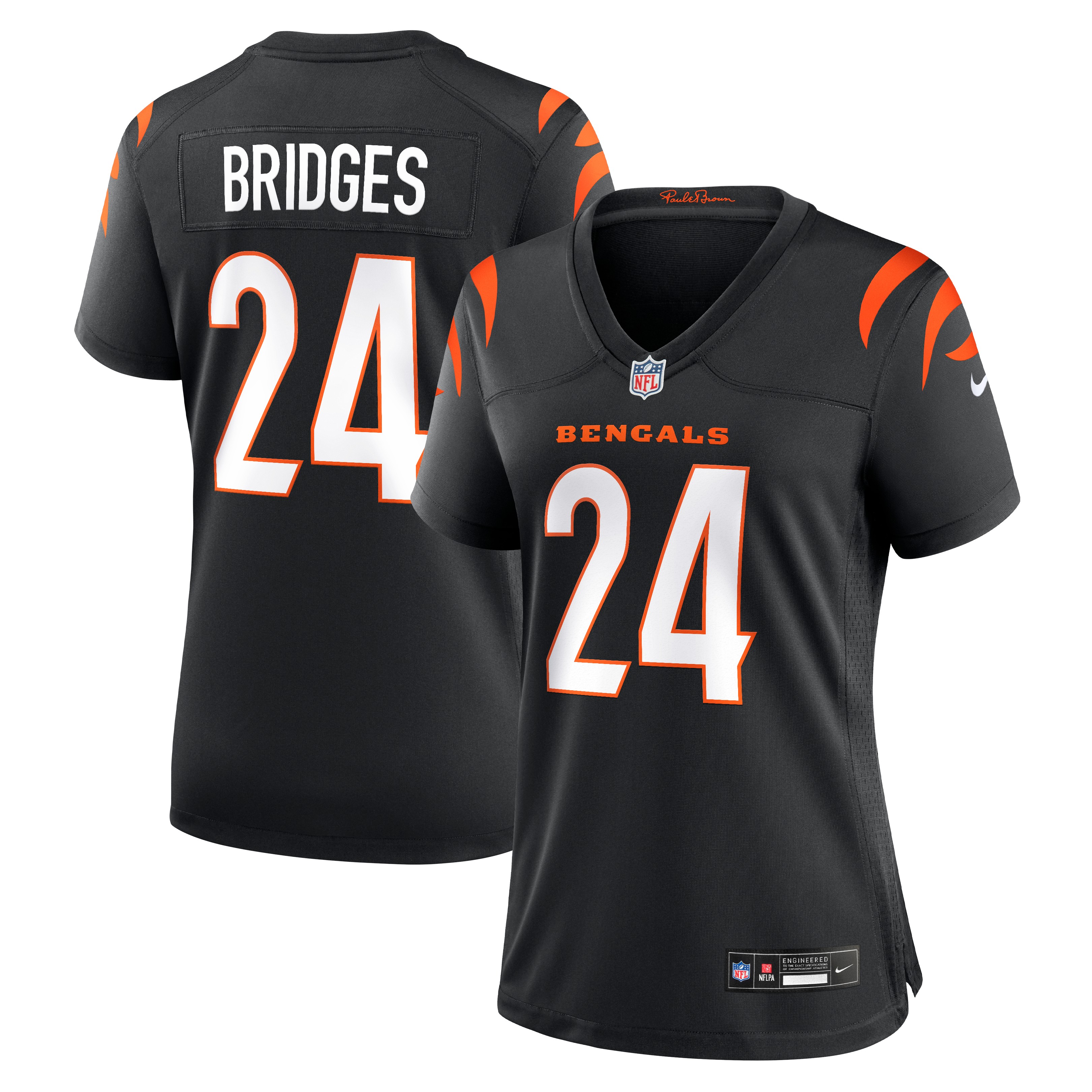 Women's Nike Trikweze Bridges Black Cincinnati Bengals Team Game Jersey