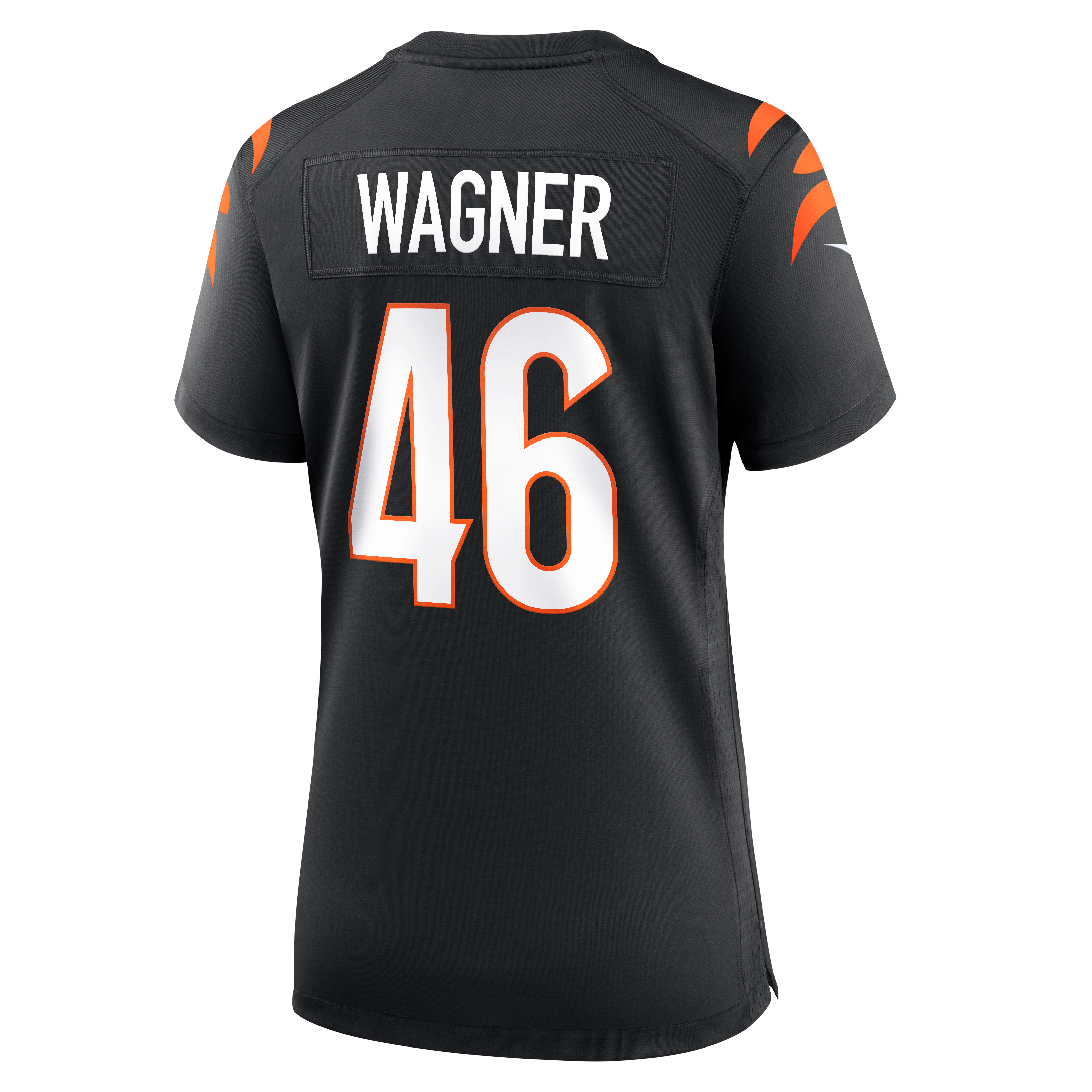 Maillot de match Nike Will Wagner noir pour femme, équipe des Bengals Cincinnati