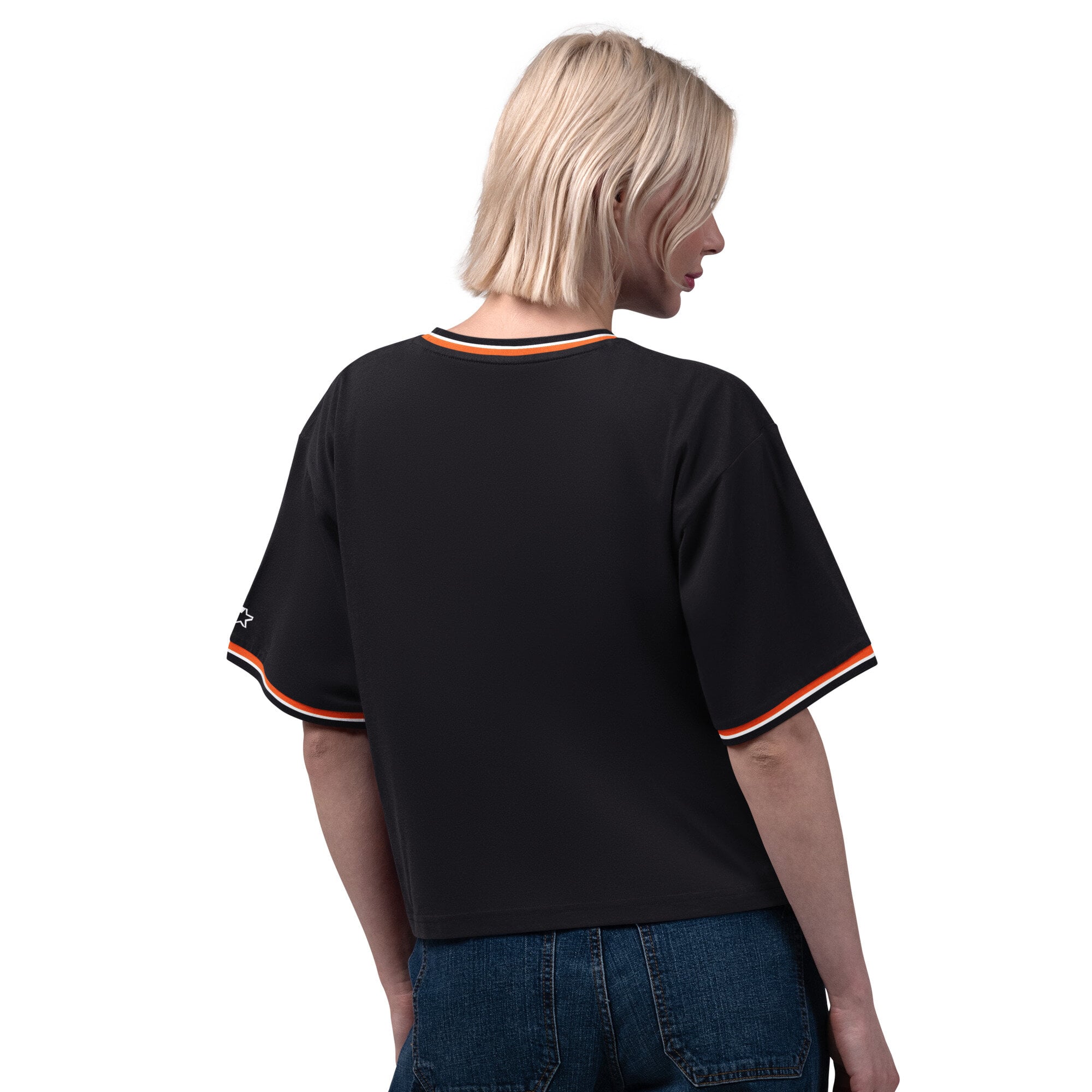 T-shirt court noir Starter pour femmes, motif Ace des Bengals de Cincinnati