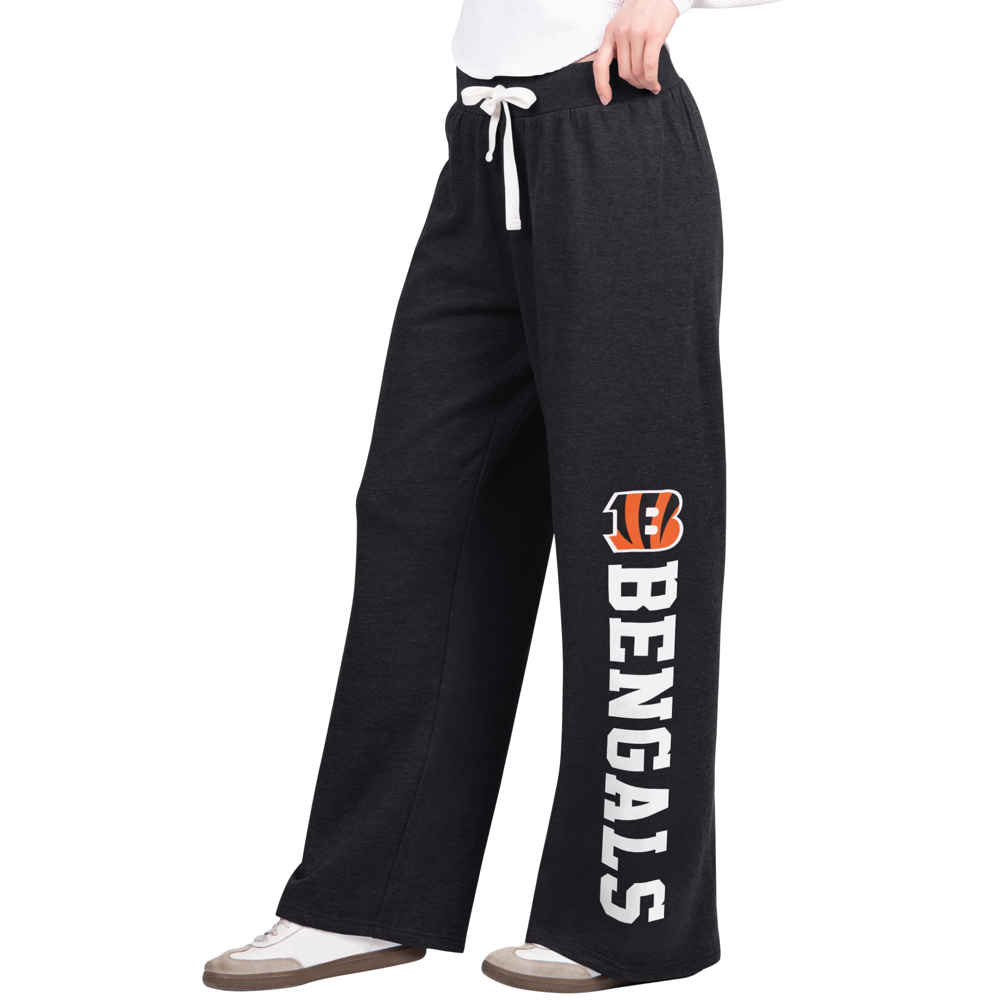 Pantalon de survêtement large noir Starter pour femmes, modèle Cincinnati Bengals Field