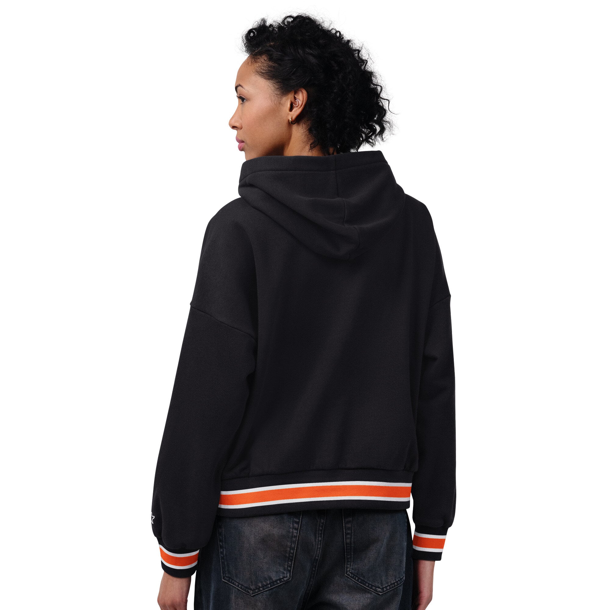 Sweat à capuche Starter noir pour femmes, motif plaque de base des Bengals Cincinnati