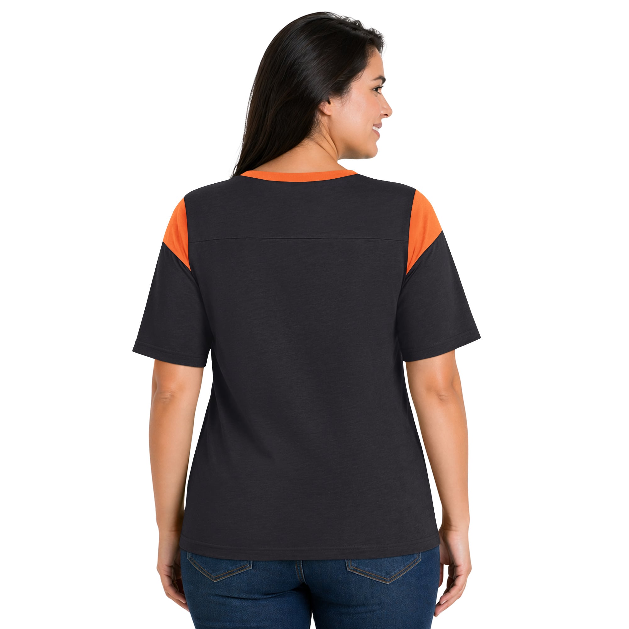 Women's Starter  Black Cincinnati Bengals Plus Linebacker Slub T-Shirt