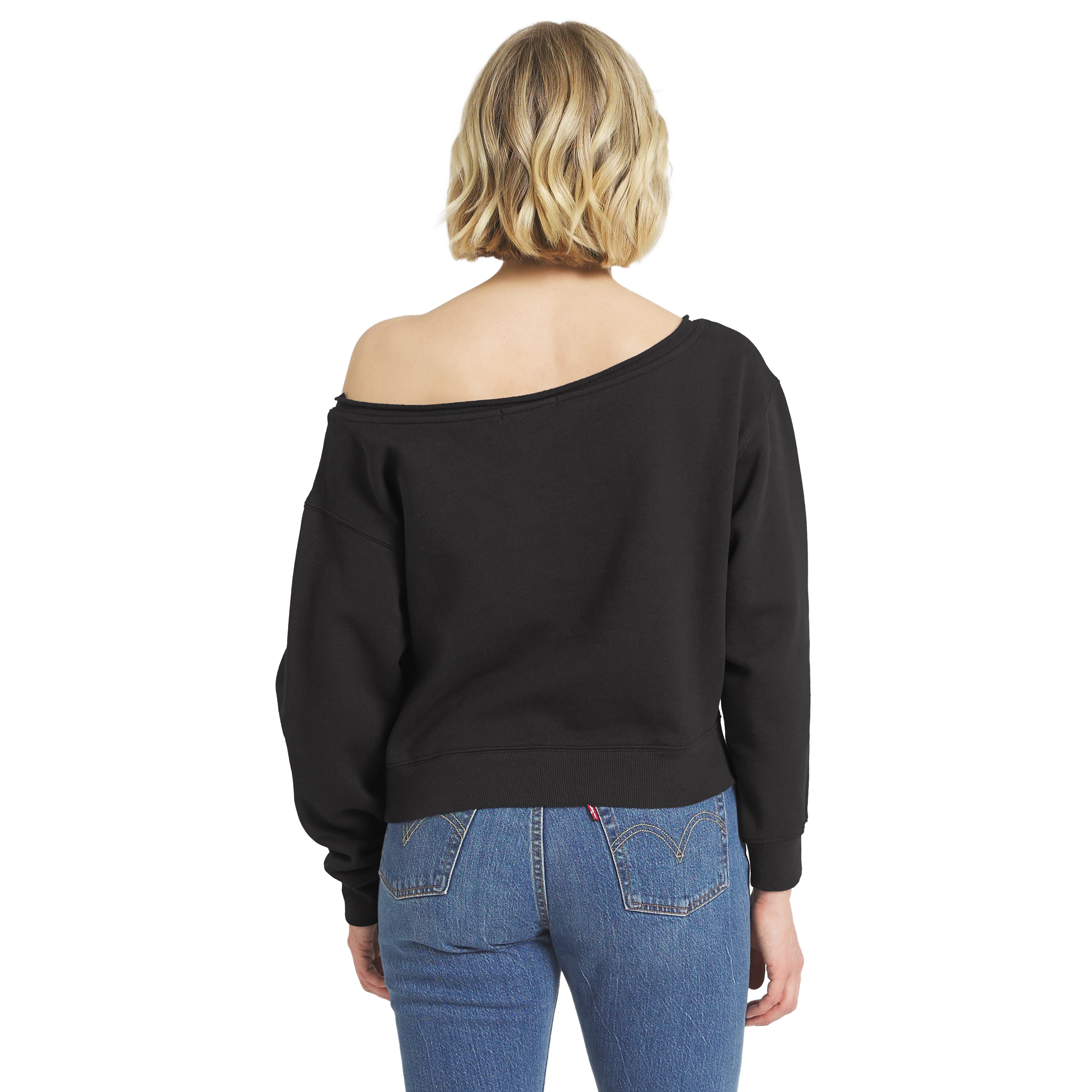 Women's WEAR by Erin Andrews Black Cincinnati Bengals Off-the-Shoulder Sweatshirt