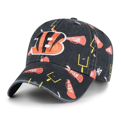  Cincinnati Bengals '47 Youth Stomping Ground Clean Up Adjustable Hat - Black