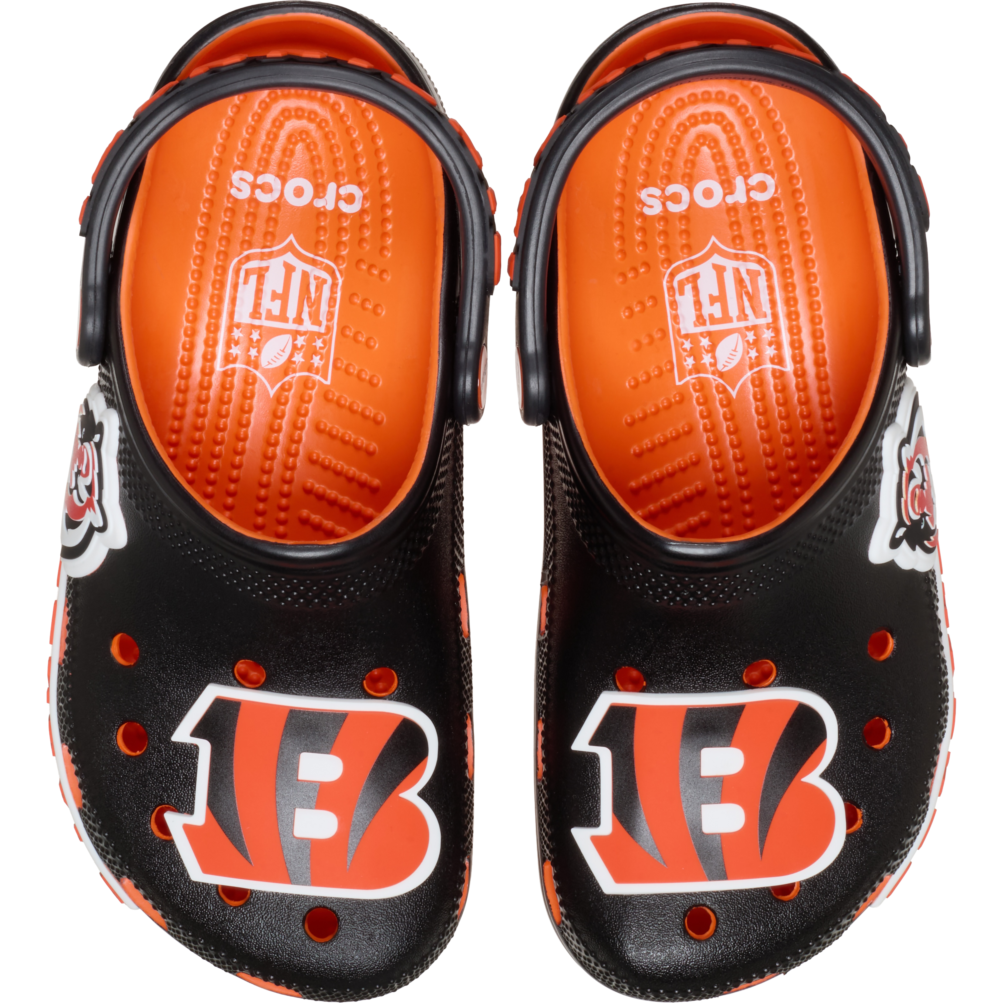 Youth Crocs Black Cincinnati Bengals Classic Clog