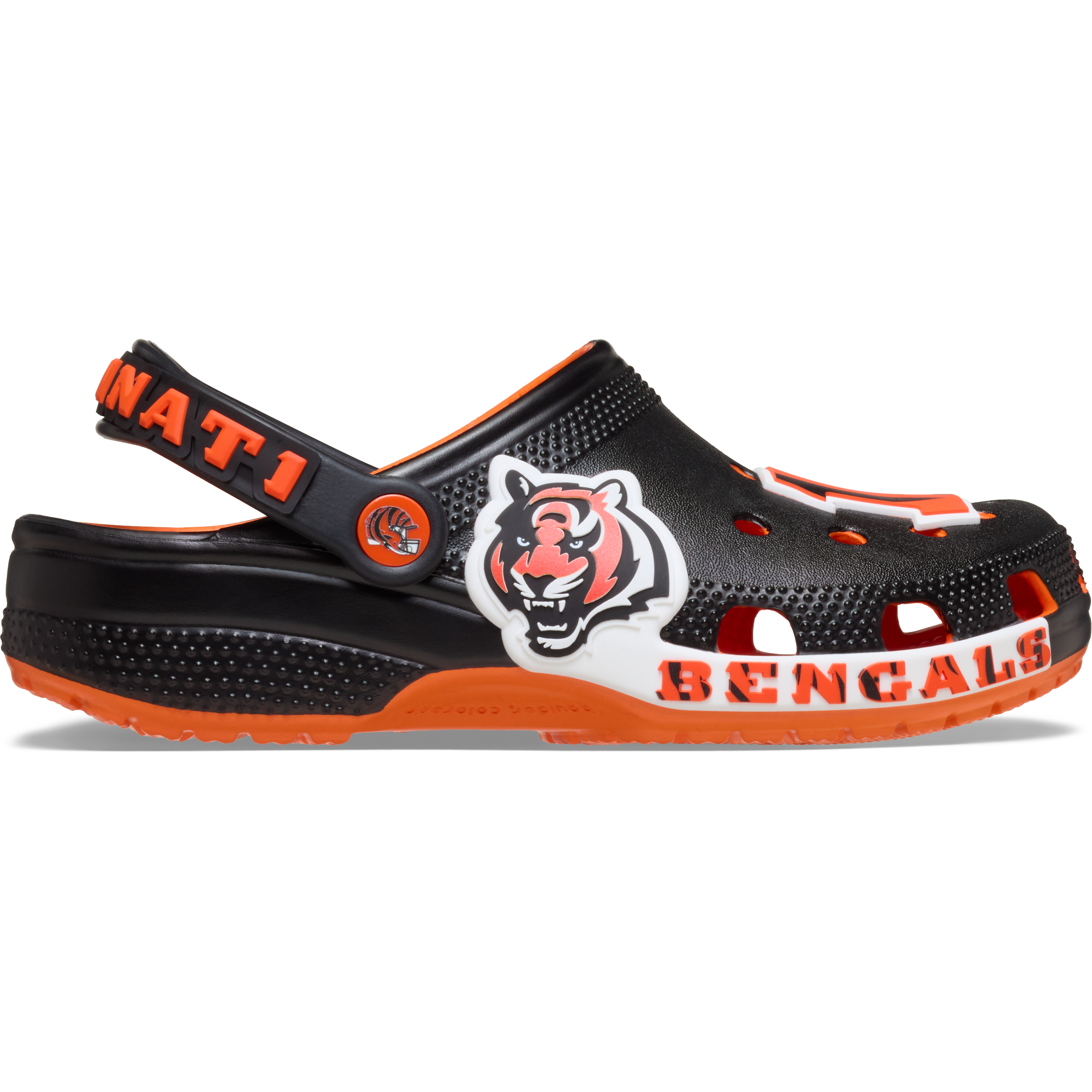 Youth Crocs Black Cincinnati Bengals Classic Clog