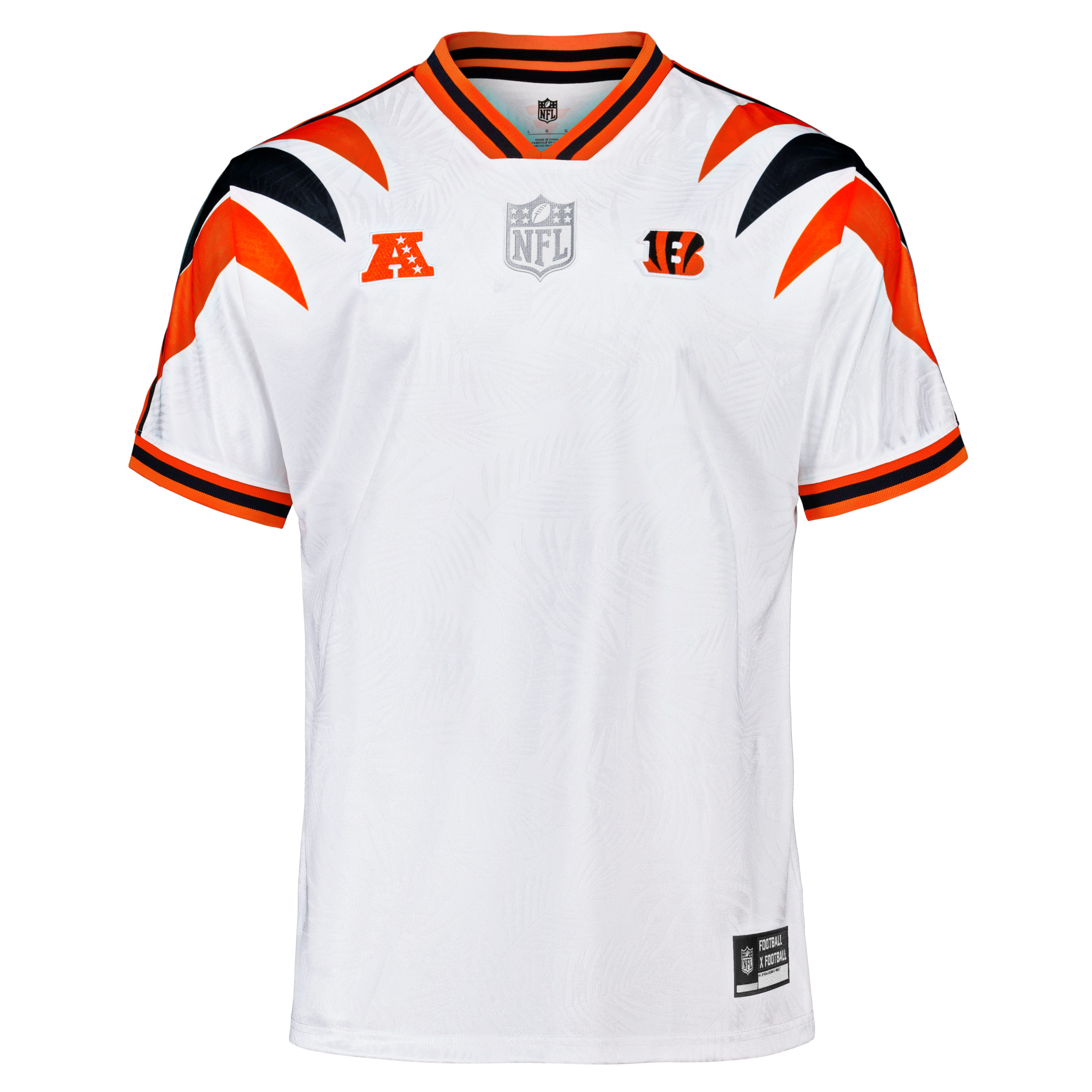 Youth Fanatics White Cincinnati Bengals Football x V-Neck Fan Top