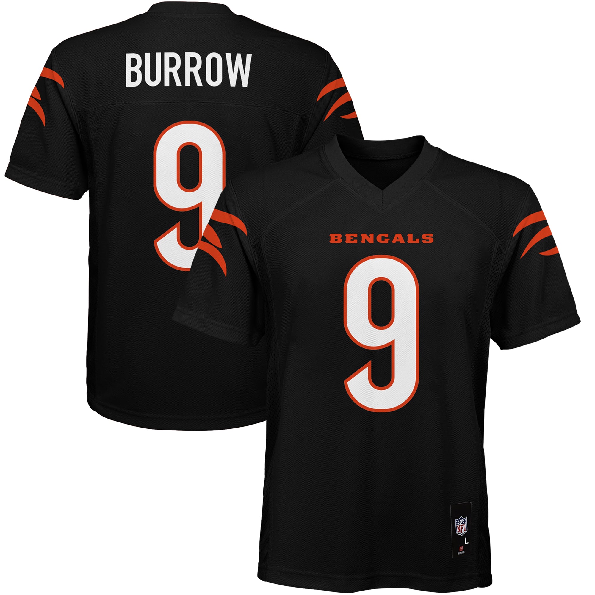 Youth Joe Burrow Black Cincinnati Bengals Replica Jersey