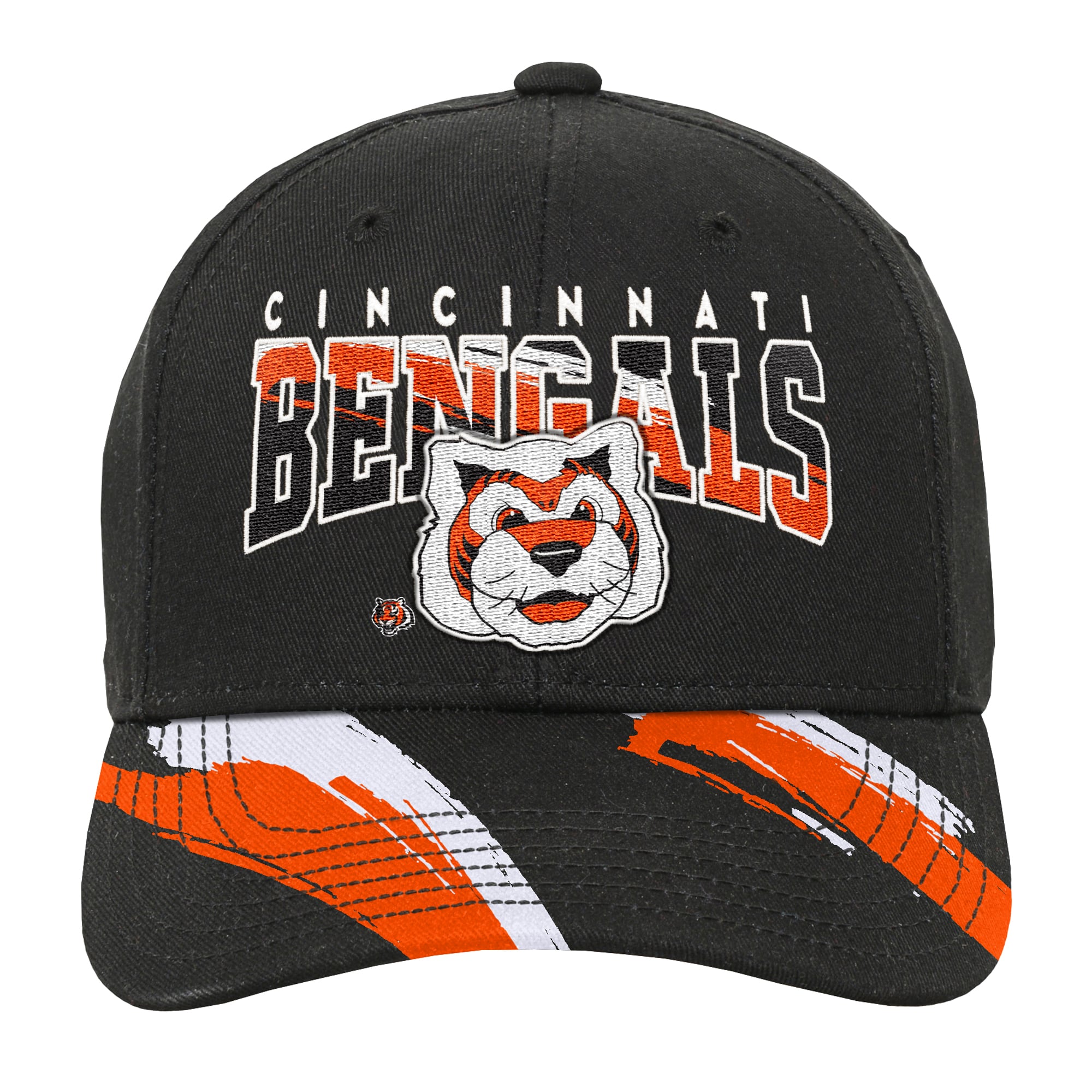 Youth Mitchell & Ness Black Cincinnati Bengals Big Head Pro Crown Snapback Hat