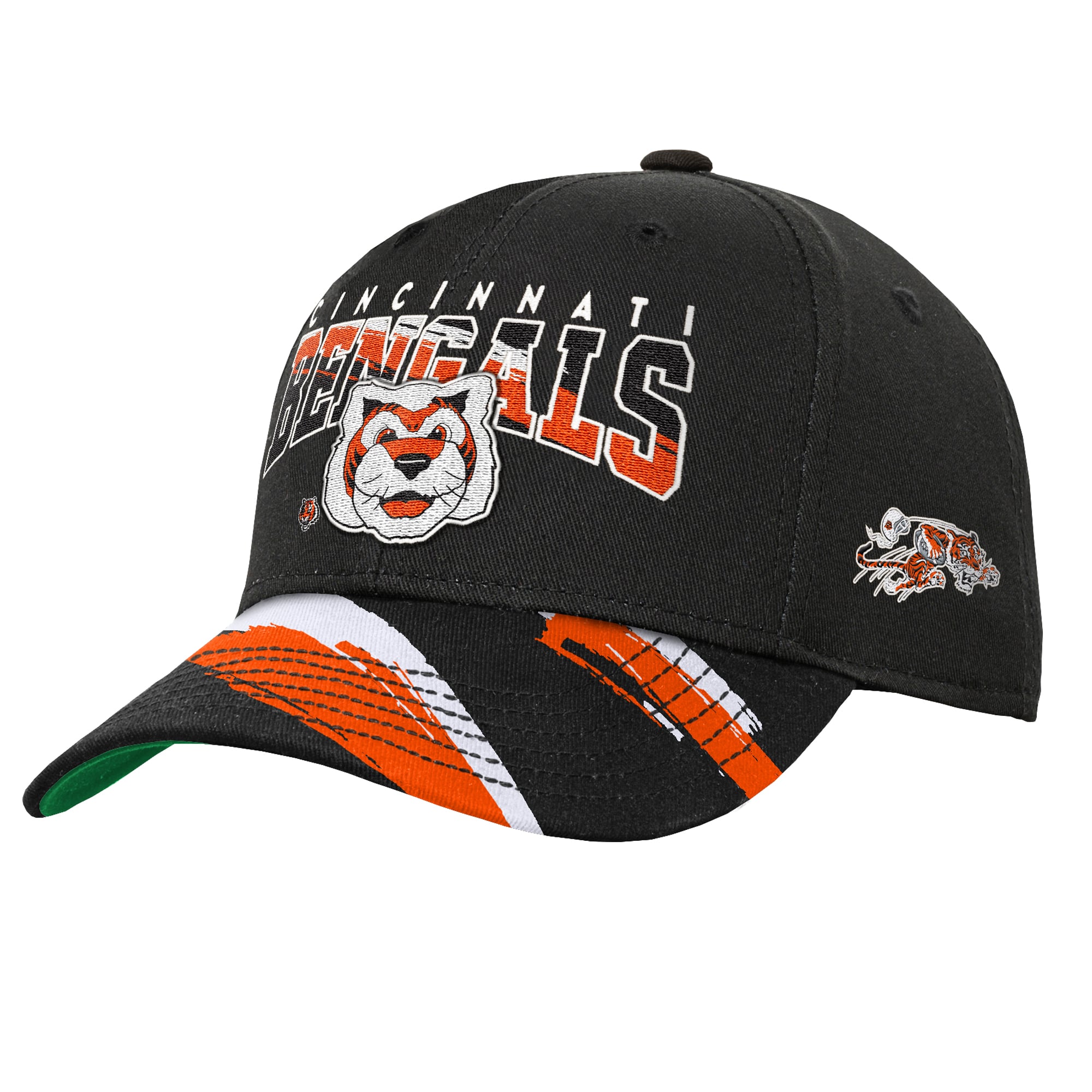 Casquette snapback Mitchell & Ness noire Cincinnati Bengals pour jeunes