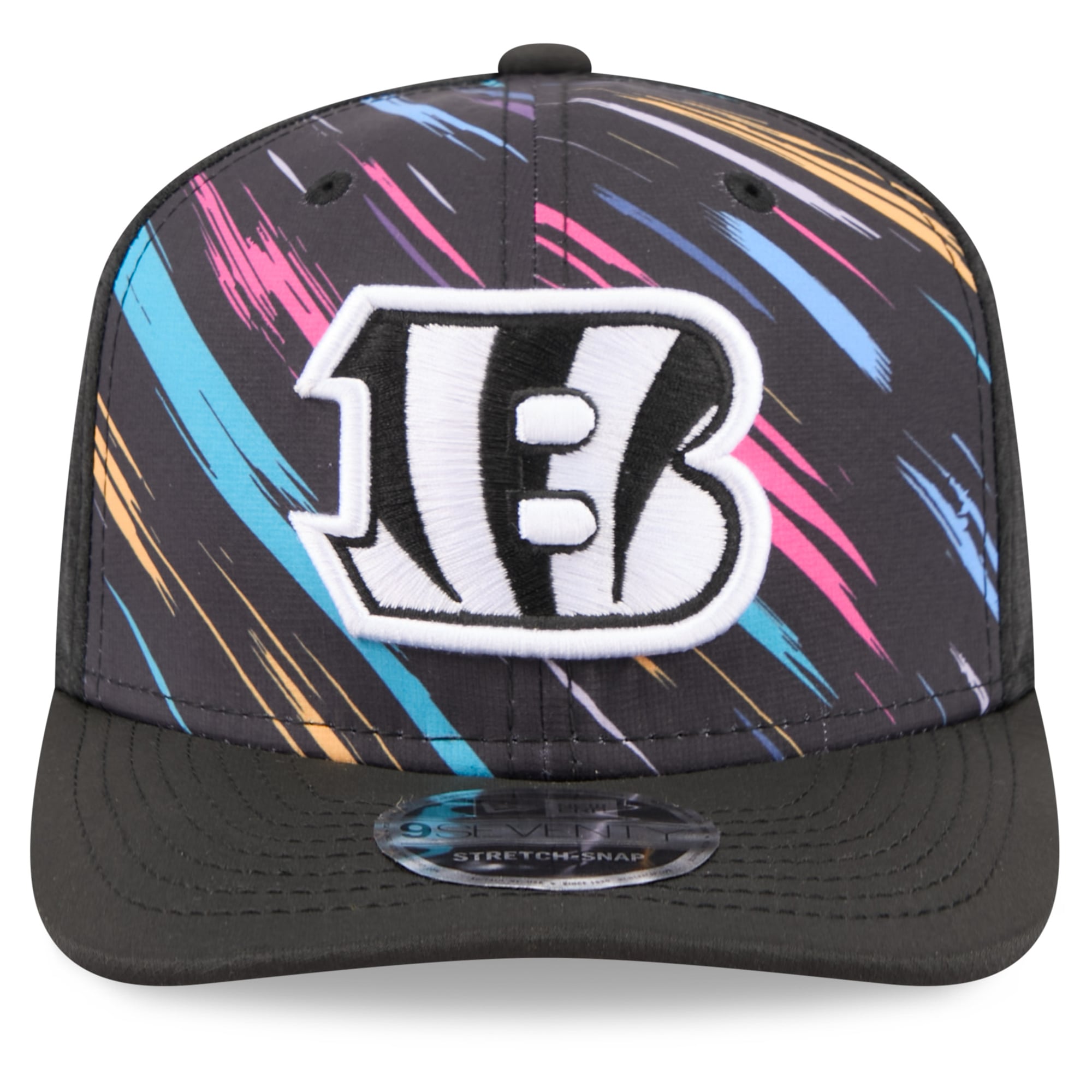Youth New Era Black Cincinnati Bengals 2026 NFL Crucial Catch 9SEVENTY Adjustable Trucker Hat