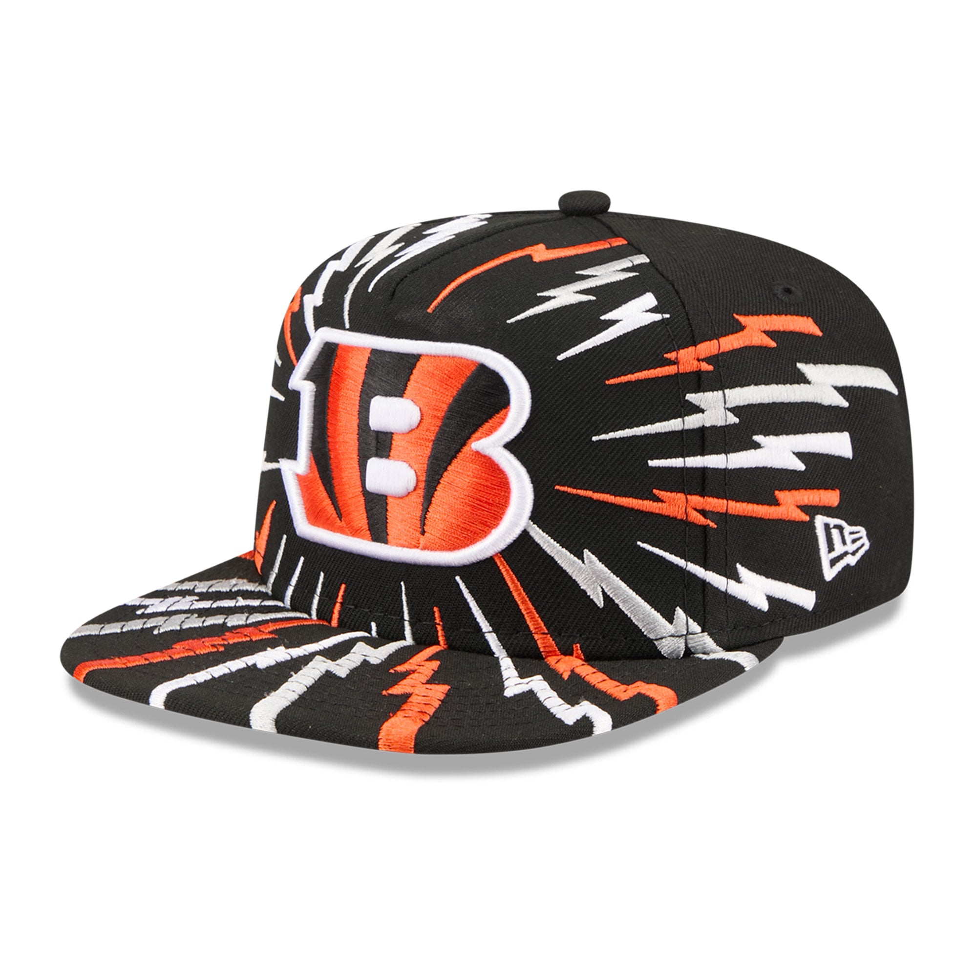 Youth New Era Black Cincinnati Bengals Bolt A-Frame 9FIFTY Snapback Hat