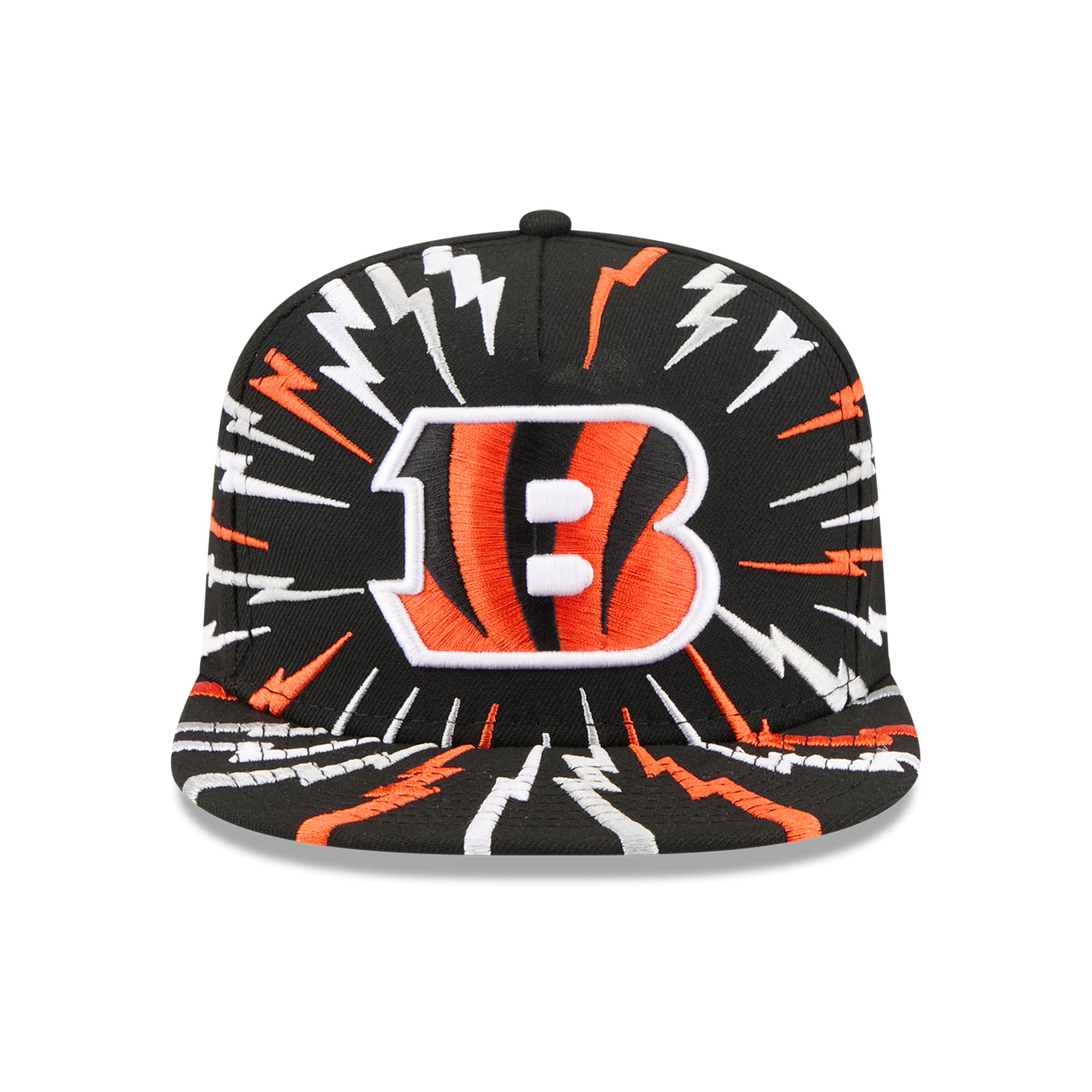 Youth New Era Black Cincinnati Bengals Bolt A-Frame 9FIFTY Snapback Hat