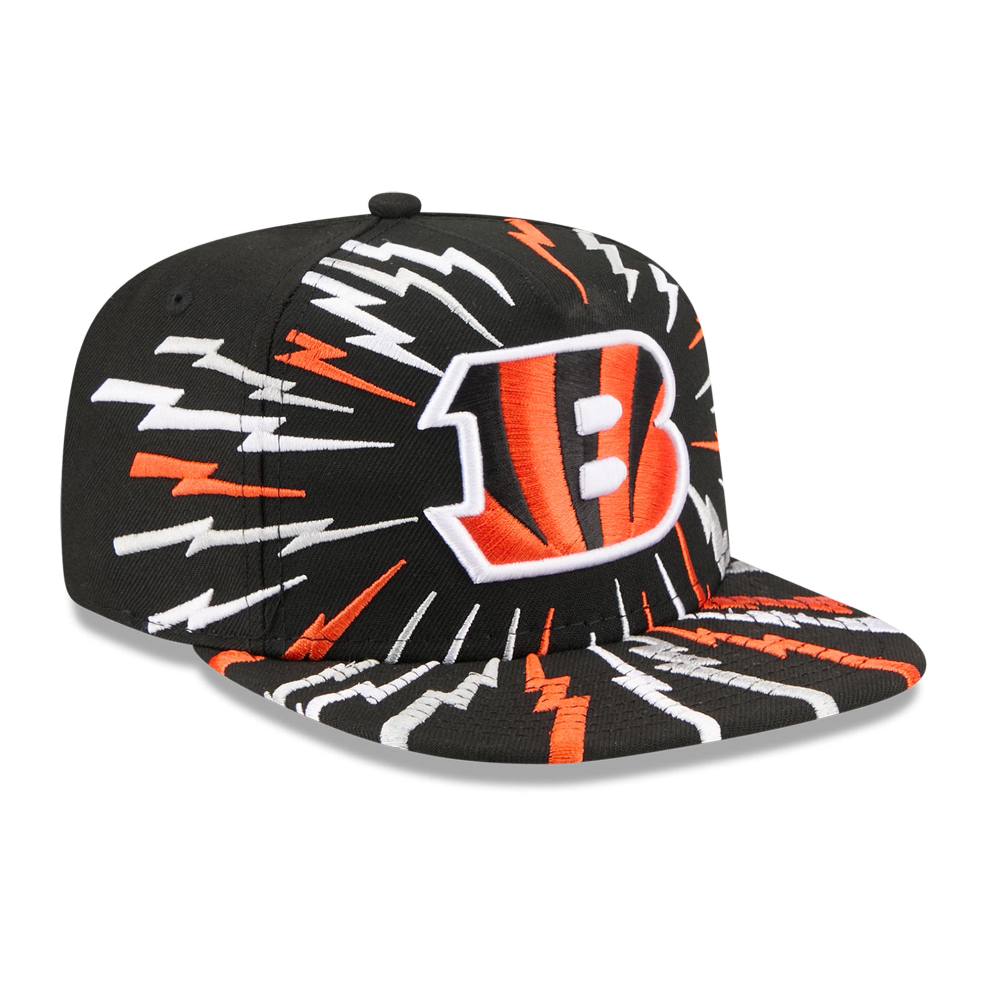 Youth New Era Black Cincinnati Bengals Bolt A-Frame 9FIFTY Snapback Hat
