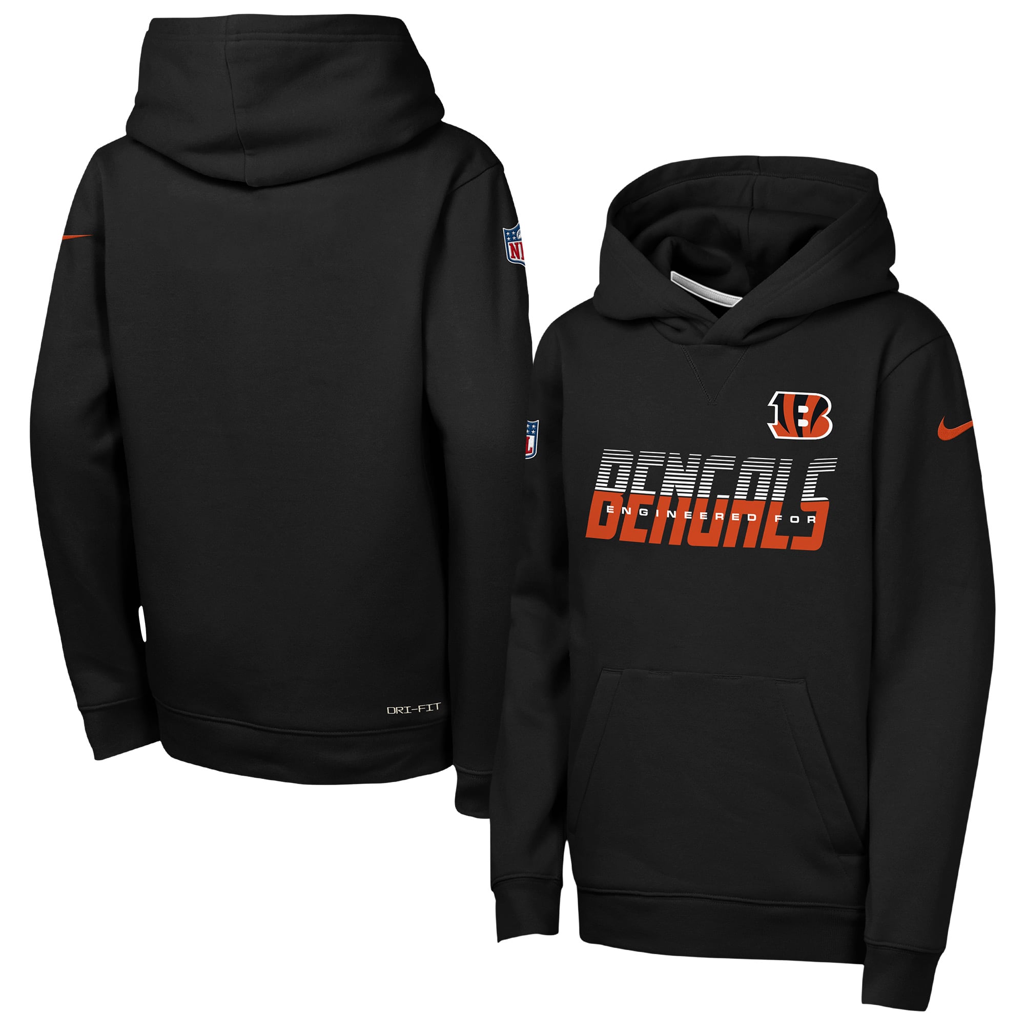 Youth Nike Black Cincinnati Bengals Sideline Dri-FIT Hoodie