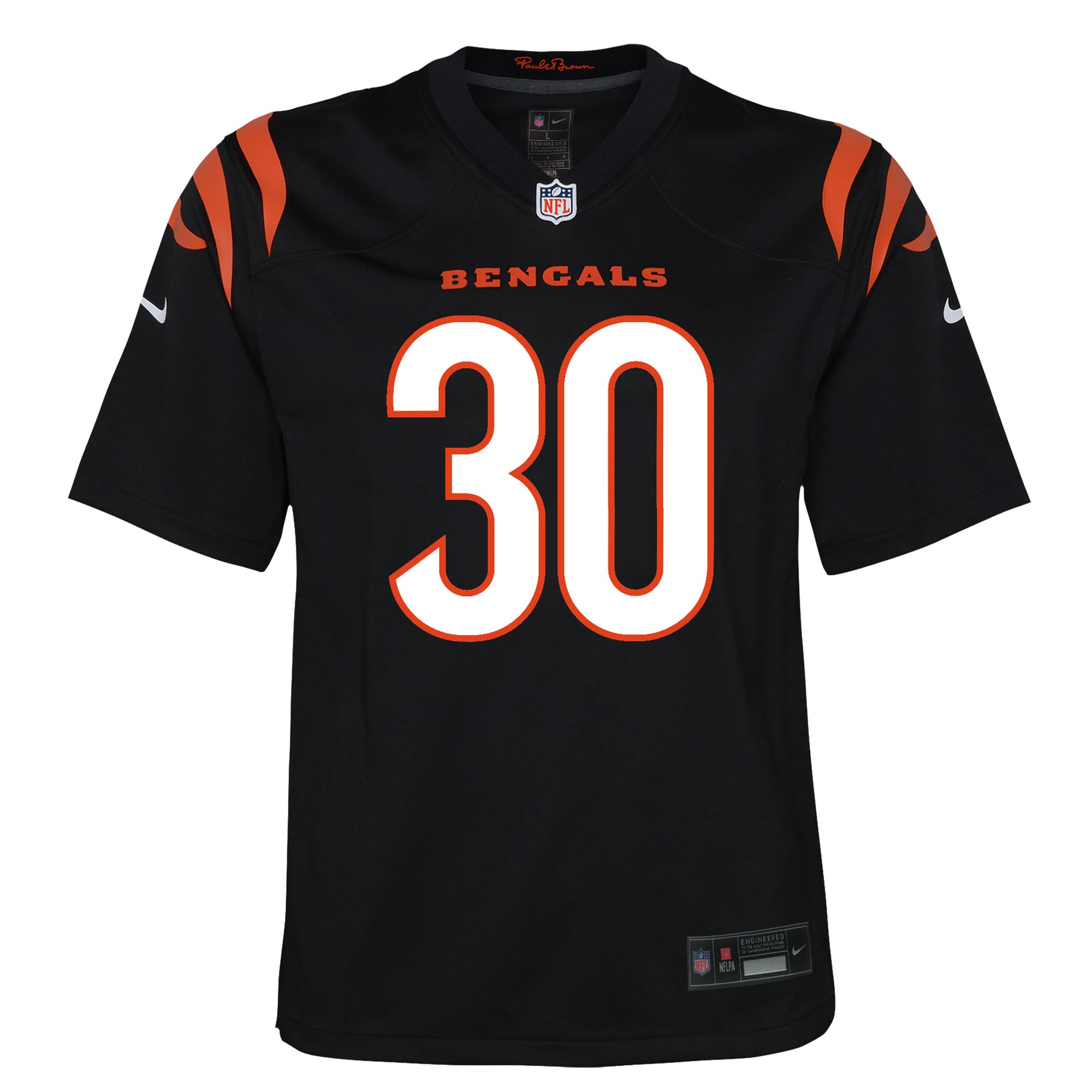 Chaussures de football Nike Chase marron et noir pour enfants des Bengals Cincinnati