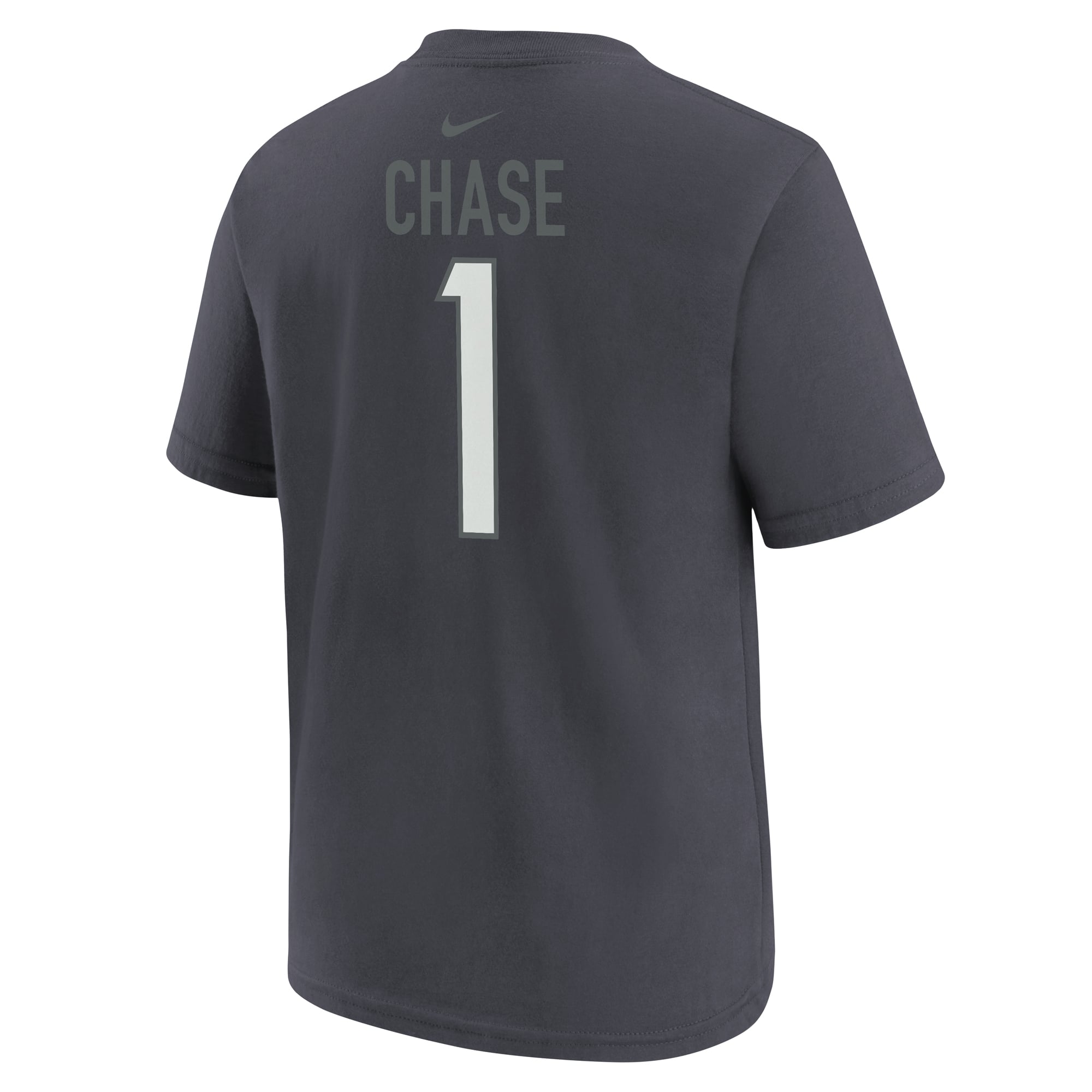 T-shirt Nike Ja'Marr Chase anthracite pour enfant, Cincinnati Bengals, nom et numéro
