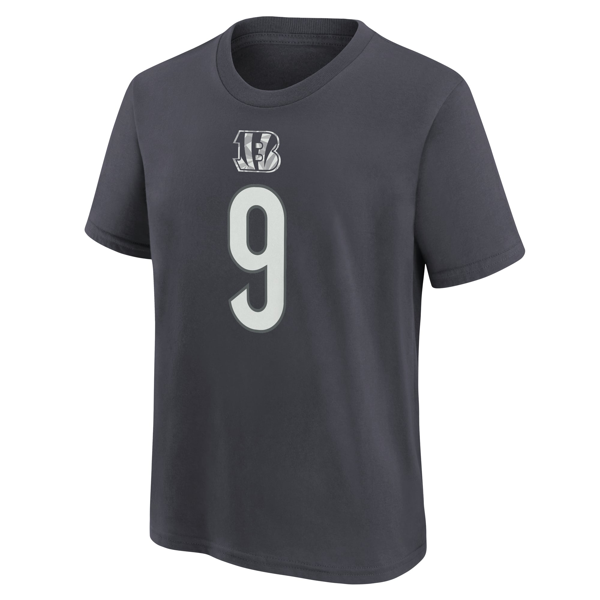 T-shirt Nike Joe Burrow anthracite pour enfant, avec nom et numéro des Bengals de Cincinnati