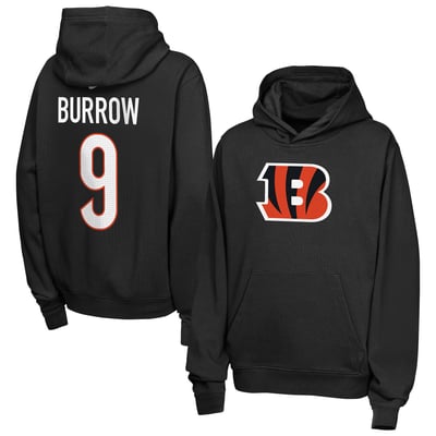Joe Burrow Cincinnati Bengals Nike Youth Name & Number Club Fleece Hoodie - Black