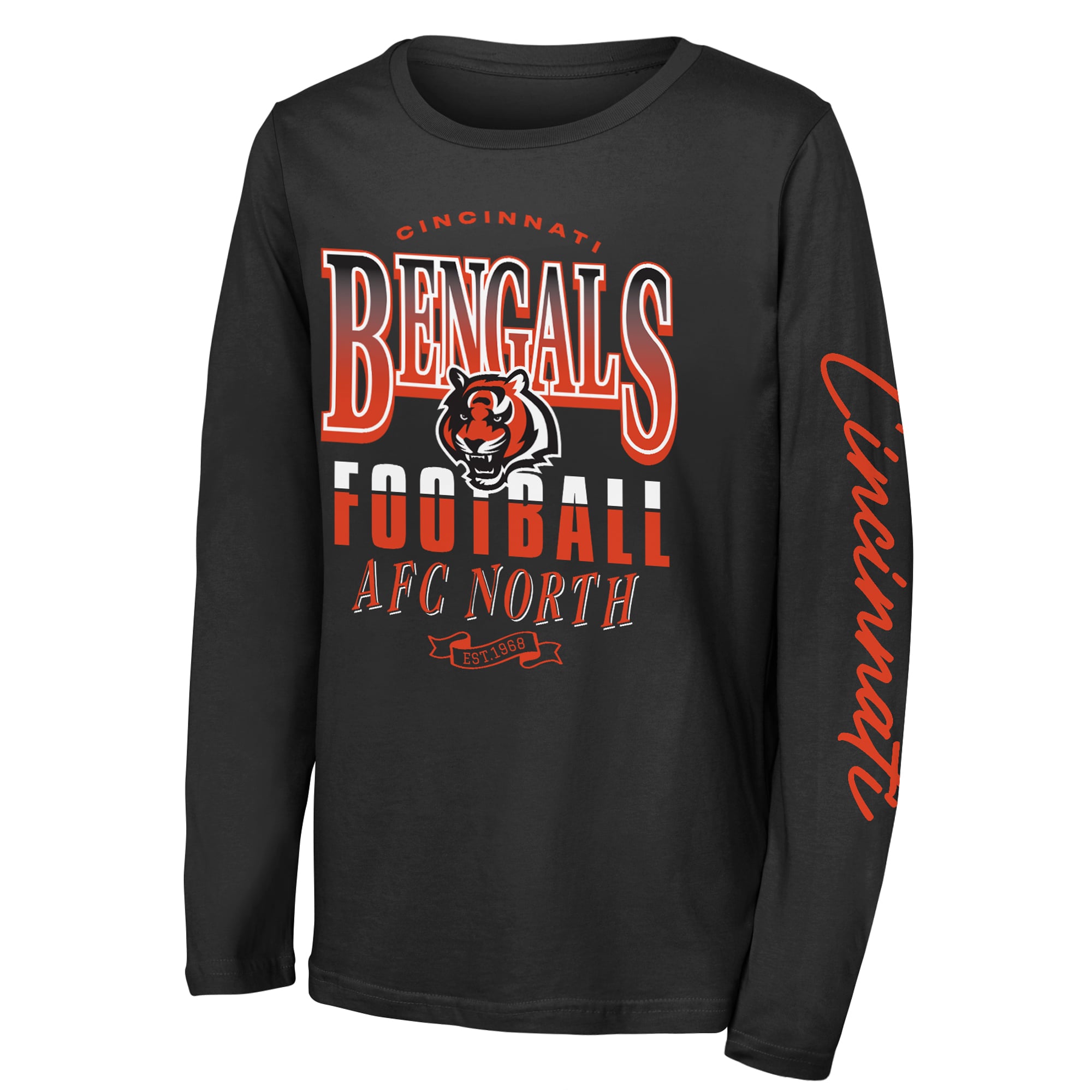 T-shirt à manches longues Youth Outerstuff Black Cincinnati Bengals Real Ones