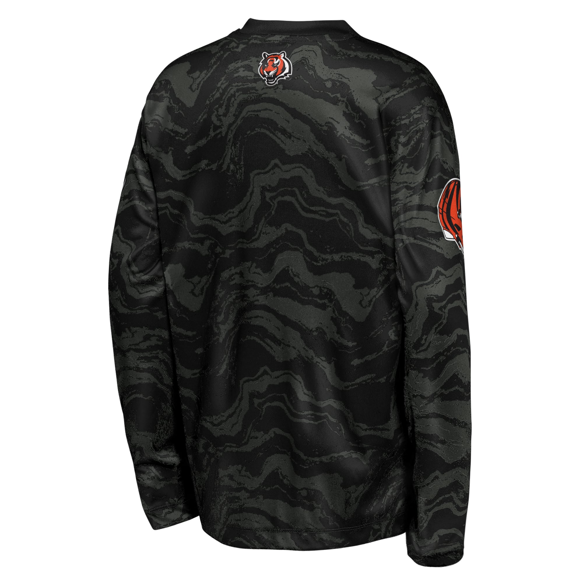 Youth Outerstuff Black Cincinnati Bengals Tailgate Performance Long Sleeve T-Shirt