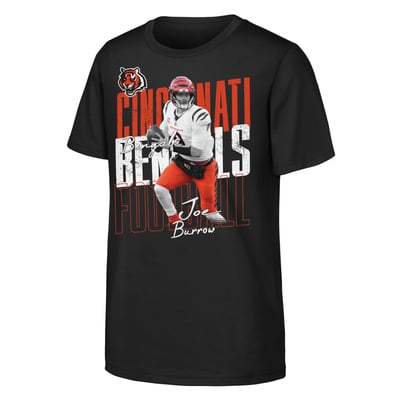 Joe Burrow Cincinnati Bengals Outerstuff Youth Legendary Player Card T-Shirt - Black