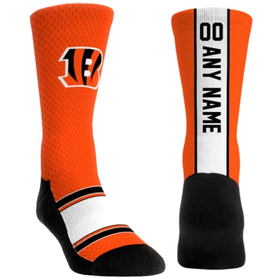  Cincinnati Bengals Rock Em Youth Custom Jersey Crew Socks - Orange