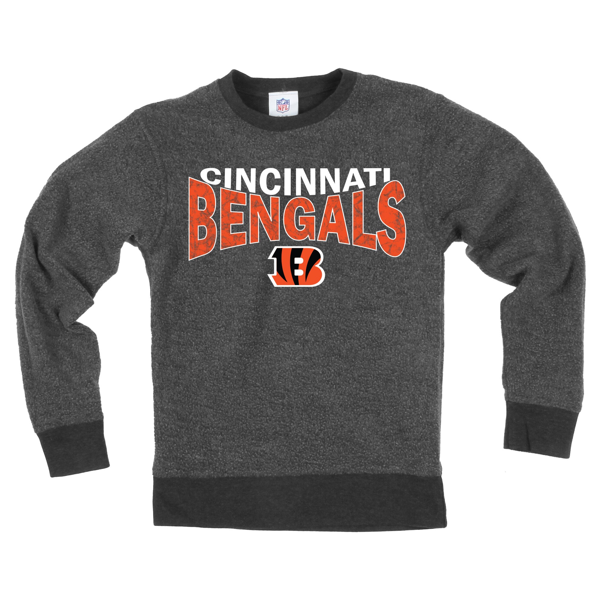 Youth Wes & Willy Black Cincinnati Bengals Reversible Fleece Sweatshirt