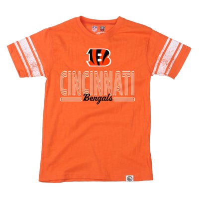 Cincinnati Bengals Wes & Willy Youth Football Jersey T-Shirt - Orange