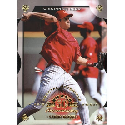 1998 Leaf Fractal Materials Die Cuts #23 Aaron Boone PY