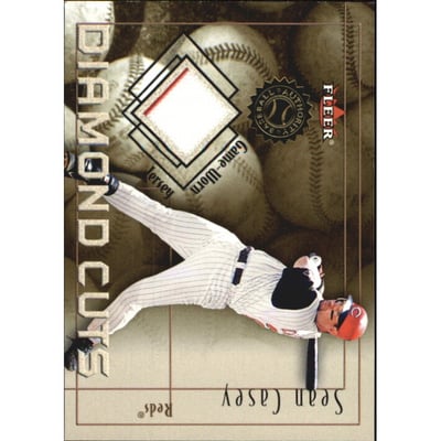 2001 Fleer Authority Diamond Cuts Memorabilia #13 Sean Casey Jsy/1000