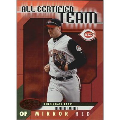 2002 Leaf Certified All-Certified Team Mirror Red #10 Adam Dunn
