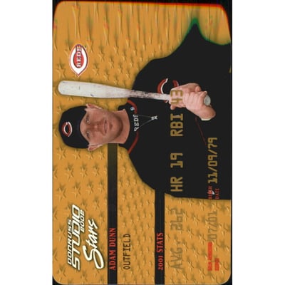 2002 Studio Stars Gold #12 Adam Dunn