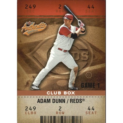 2003 Fleer Authentix Club Box #49 Adam Dunn