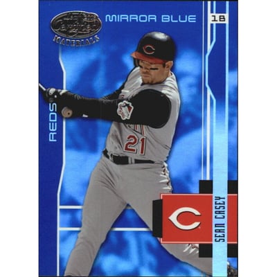 2003 Leaf Certified Materials Mirror Blue #48 Sean Casey