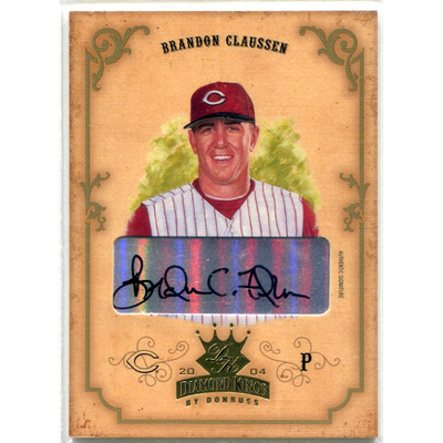 2004 Diamond Kings DK Signatures Gold #56 Brandon Claussen/50