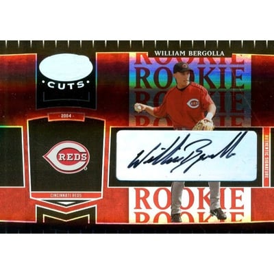 2004 Leaf Certified Cuts Marble Signature Red #299 William Bergolla ROO/100