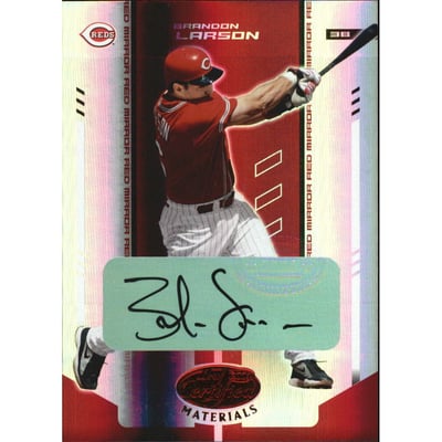 2004 Leaf Certified Materials Mirror Autograph Red #190 Brandon Larson/200