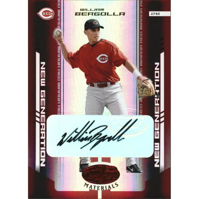 2004 Leaf Certified Materials Mirror Autograph Red #257 William Bergolla NG/200