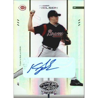 2004 Leaf Certified Materials Mirror Autograph White #31 Bubba Nelson/100