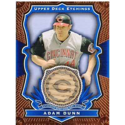 2004 Upper Deck Etchings Game Bat Blue #AD Adam Dunn
