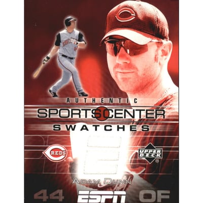 2005 Upper Deck ESPN Sports Center Swatches #AD Adam Dunn
